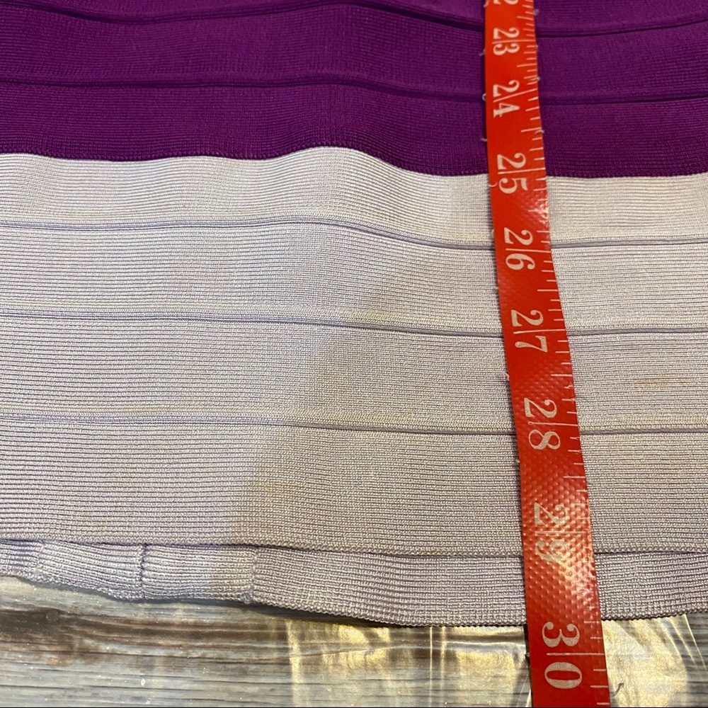 Herve Leger Keit Bandage Mini Dress Purple Sz XS - Picture 13 of 13